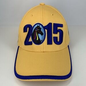 Morgan Grand National Hat 2015 Horse Show Yellow Adjustable Strap Baseball Cap